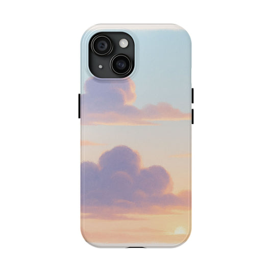 Pastel Sky Tough Phone Case, Durable Phone Cover, Cloud Design, Cute Cell Phone Accessory, Gift for Photography Lovers