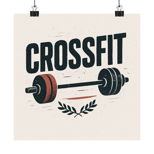 CrossFit Vertical Wall Poster | Gym Decor, Fitness Gift, Workout Motivational Art, Home Gym Decoration, Strength Training Print