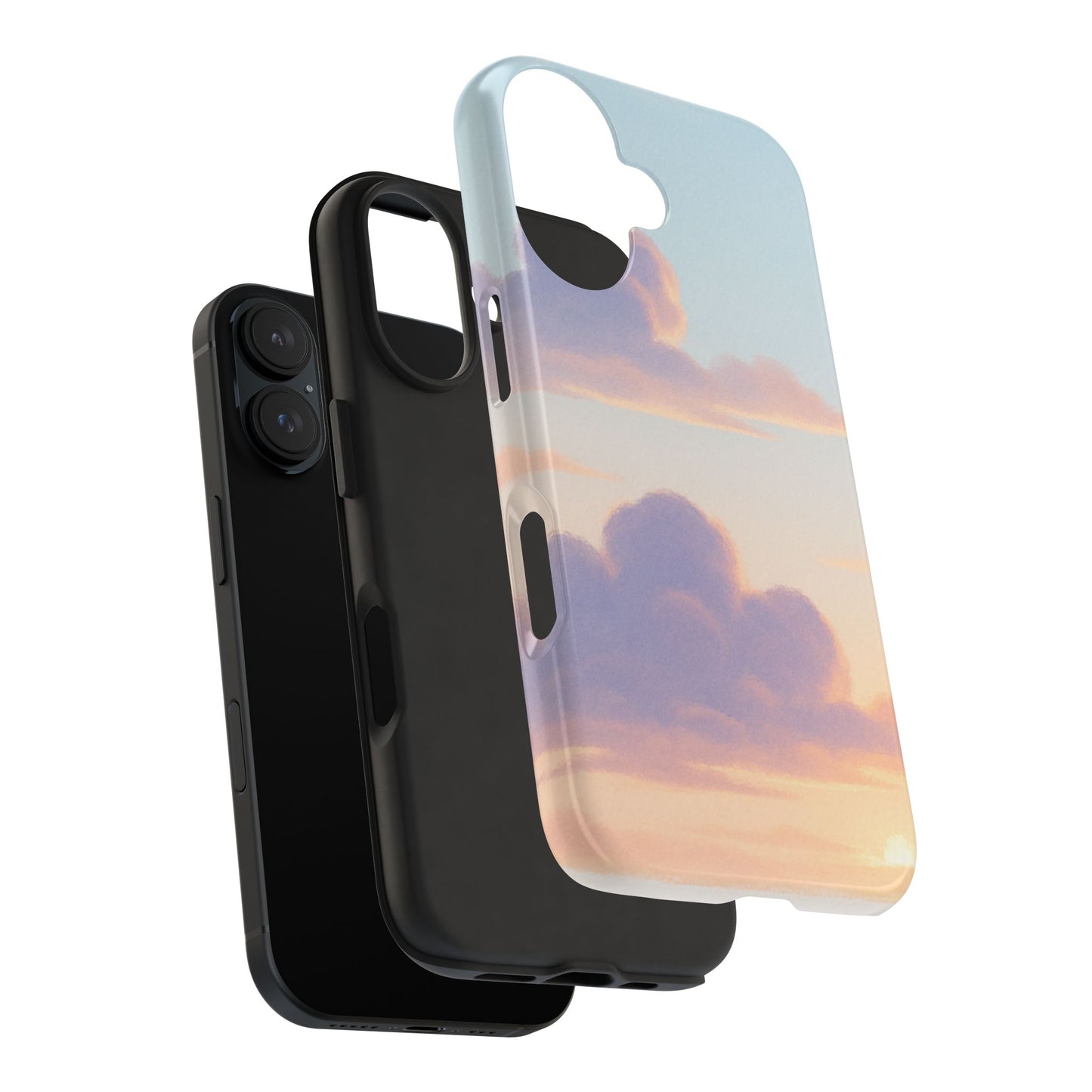Pastel Sky Tough Phone Case, Durable Phone Cover, Cloud Design, Cute Cell Phone Accessory, Gift for Photography Lovers