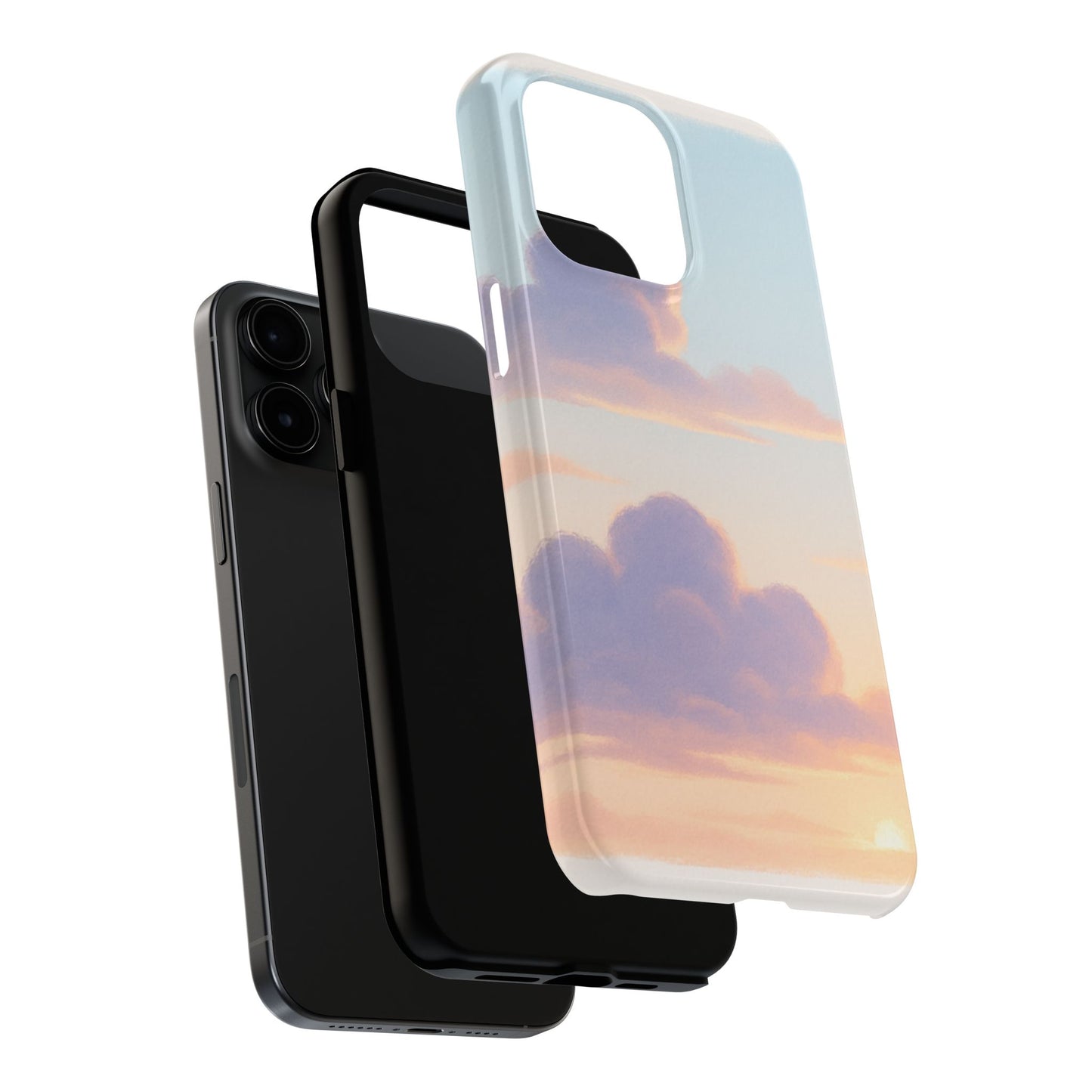 Pastel Sky Tough Phone Case, Durable Phone Cover, Cloud Design, Cute Cell Phone Accessory, Gift for Photography Lovers