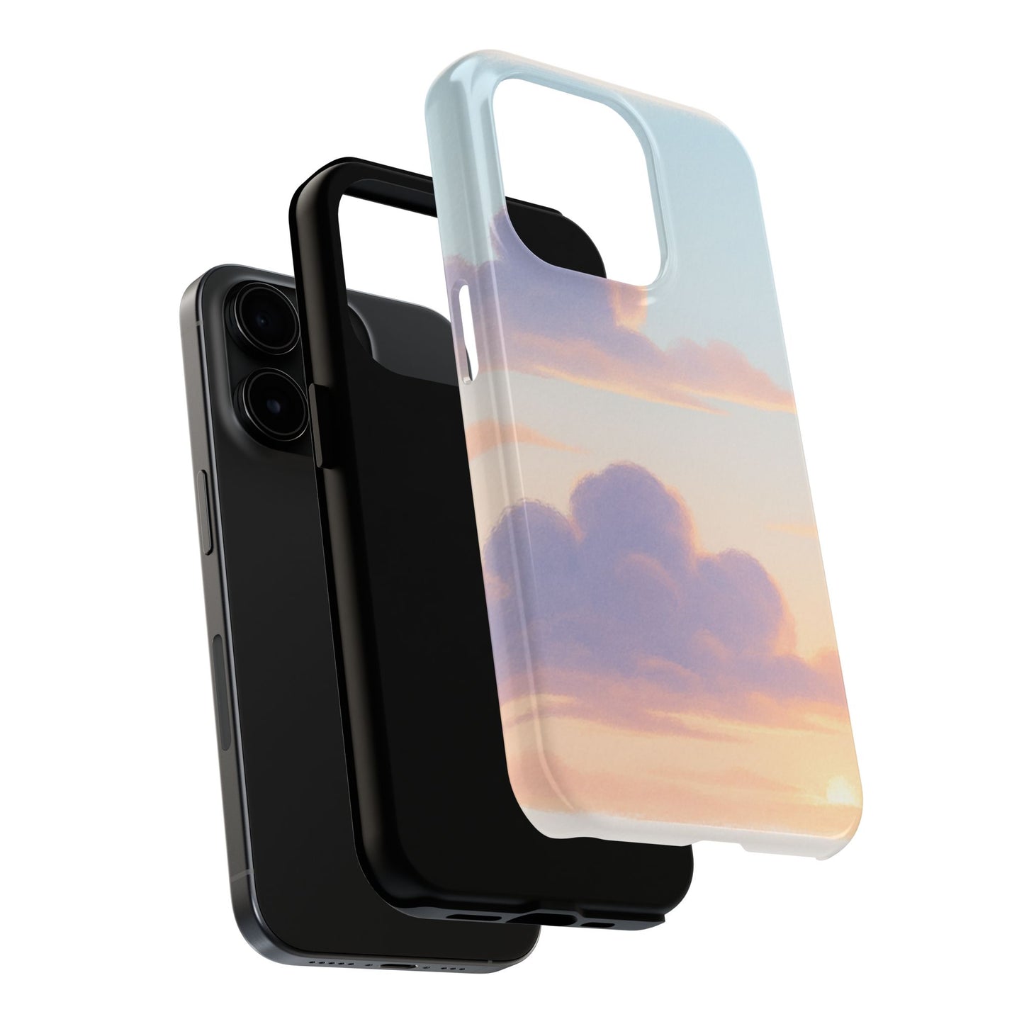 Pastel Sky Tough Phone Case, Durable Phone Cover, Cloud Design, Cute Cell Phone Accessory, Gift for Photography Lovers